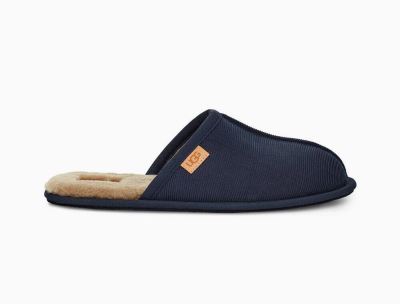 UGG Scuff Corduroy Mens Slippers Dark Blue - AU 28EB